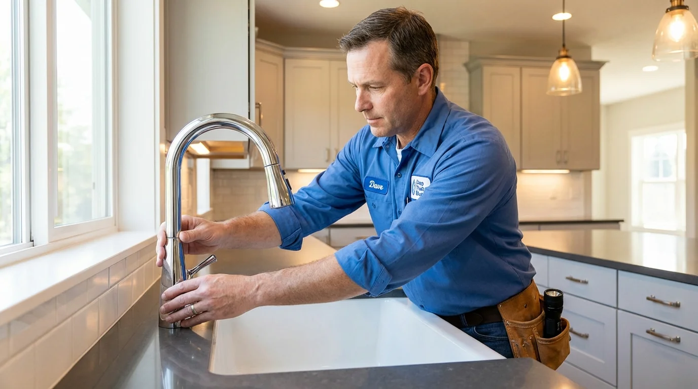 Kitchen faucet installation by Johns Plumbing LLC in Ellenville